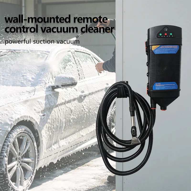 Rod remote control dry and wet dual-purpose car vacuum cleaner with handle control function