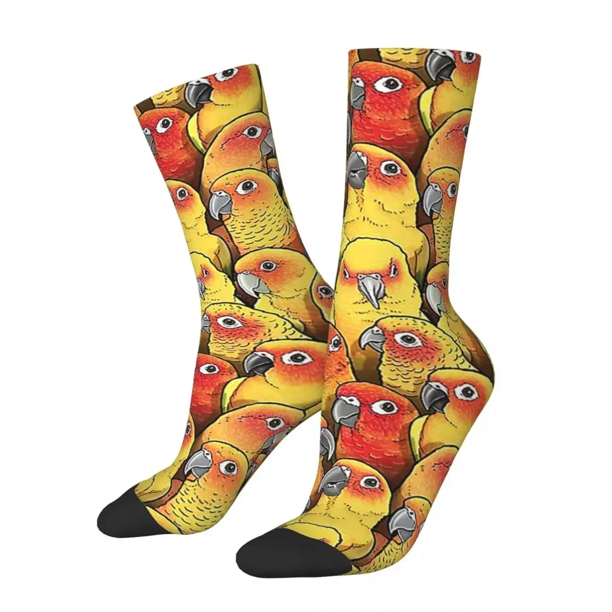 Chaussettes Harajuku Sun Conures, bas super doux, chaussettes longues toutes saisons, accessoires pour cadeaux unisexes