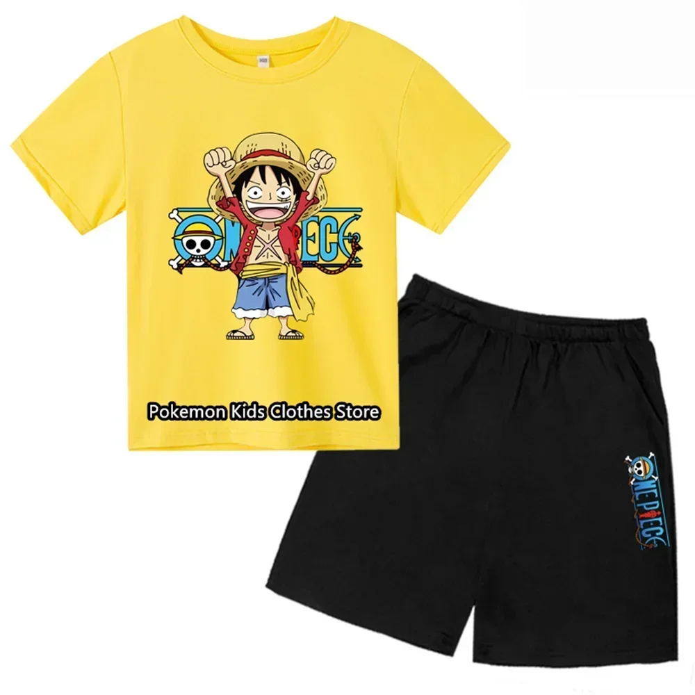 2024 New One Pieces Kids Summer Short Sleeve set Fashion short sleeve shorts trend T-shirt for boys and girls Tee Tops 12Ys