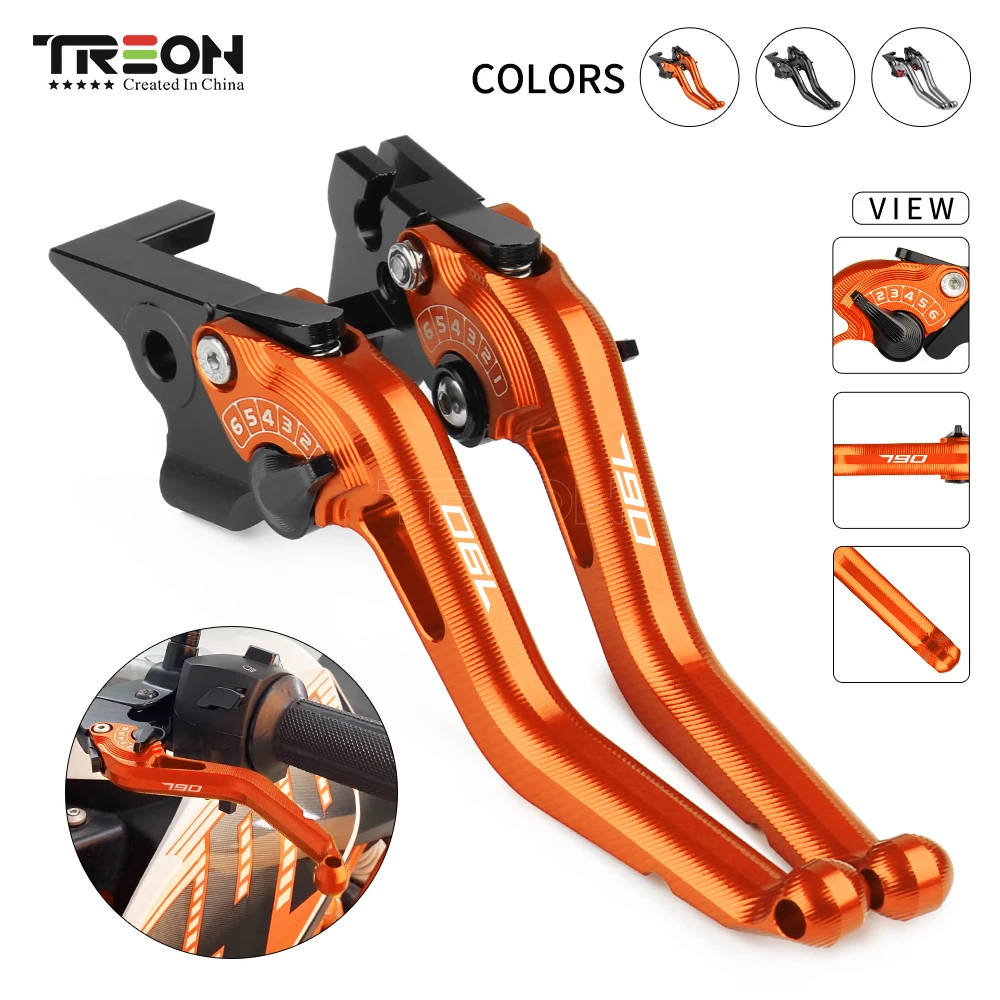 

2022 790 Adventure Motorcycles CNC Adjustable Handles Clutch Brake Lever For KTM 790 Adventure R 790 ADV 2018-2019 2020 2021