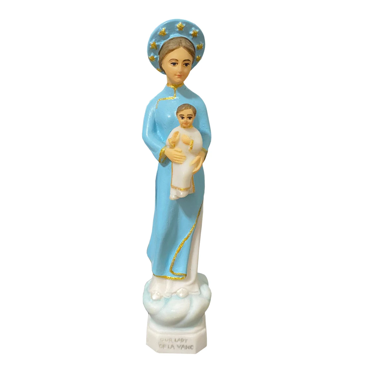 Our Lady of La Vang Statue, Virgin Mary Sculpture, Reigious Figurine, Home Decoration, Catholic Decor, Height 13cm