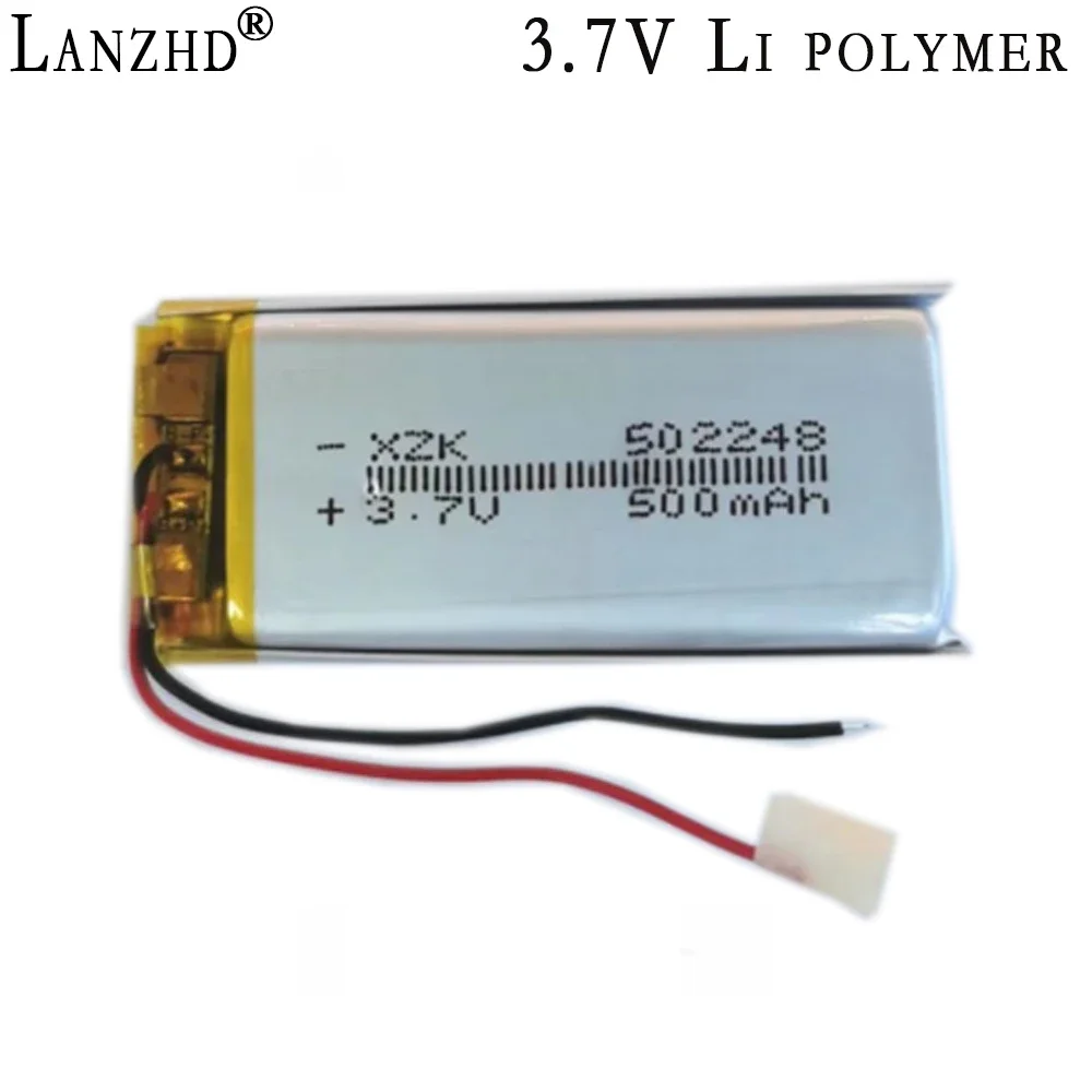 1-12pcs Lithium polymer battery 502248, 502050, 3.7 V MP3, MP4, MP5, GPS, 500 mAh Bluetooth small toys