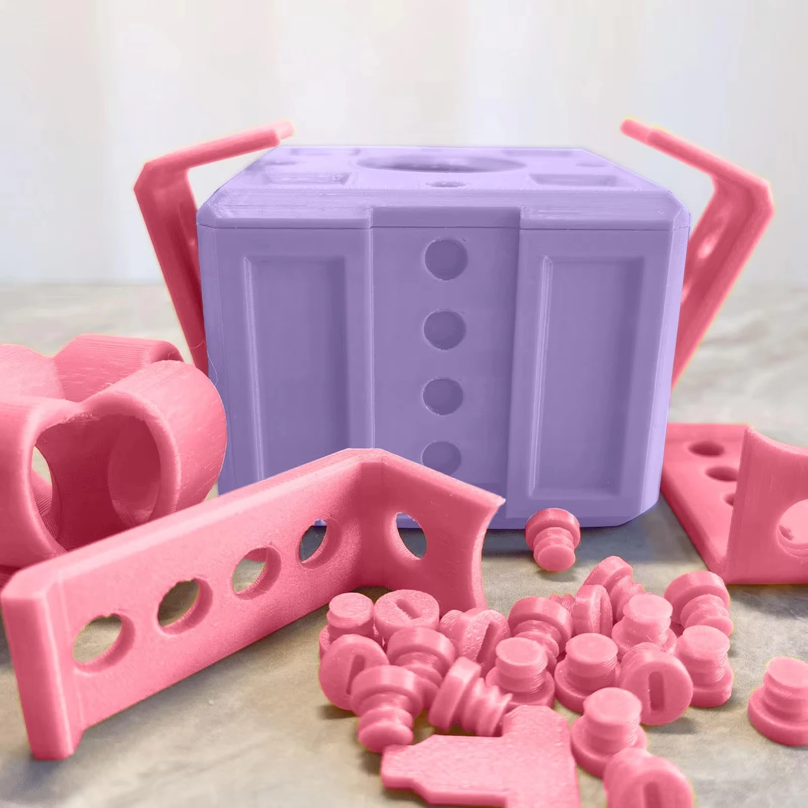 Annoying Gift Box with Screws Large Annoying Gift Boxes Prank Screw Box 3D Printed Figurines & Miniatures Card Container Gift image 4