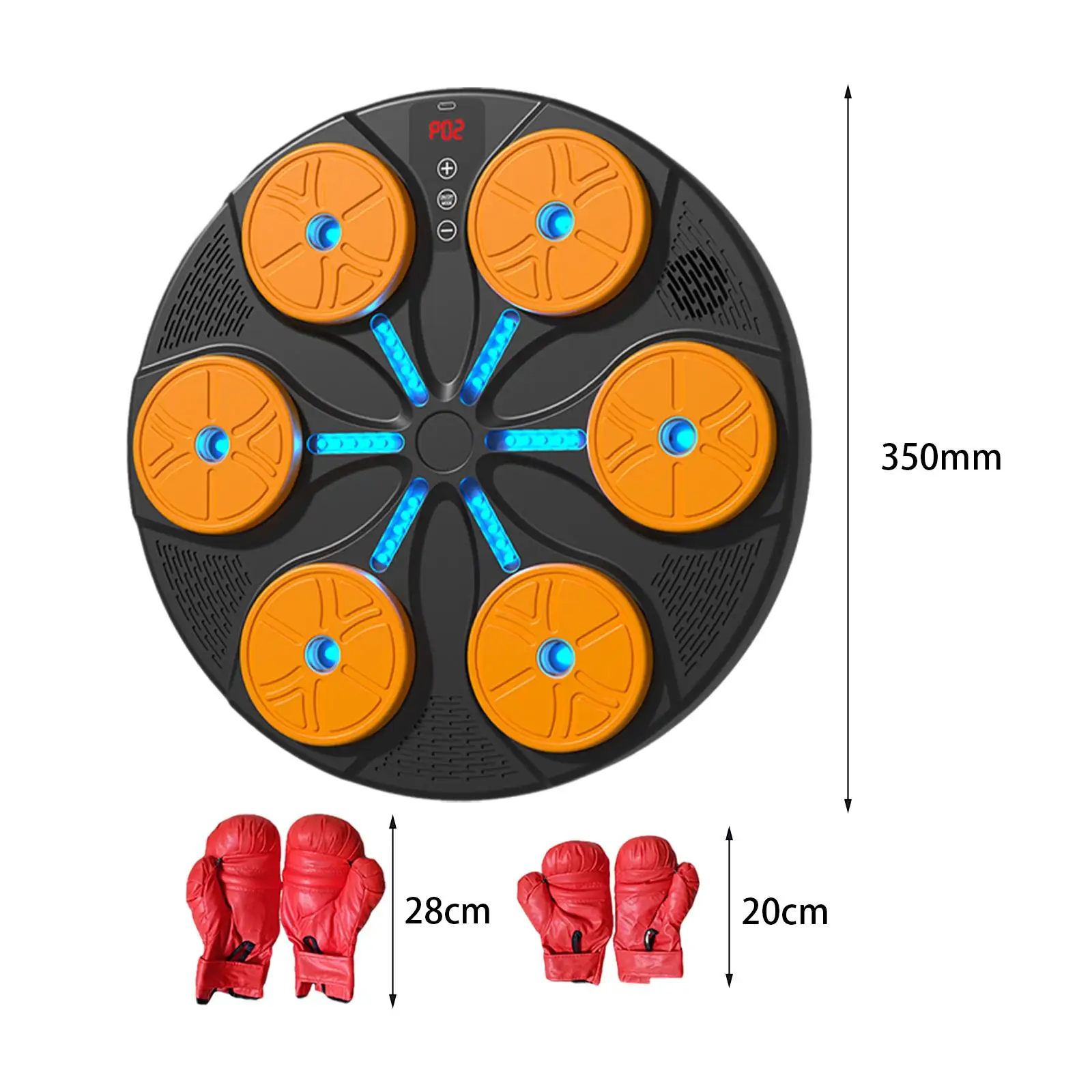 Music Boxing Training Machine Workout Boxing Wall Mounted Training Wall Target Muscle Strength Practice for Home Gym