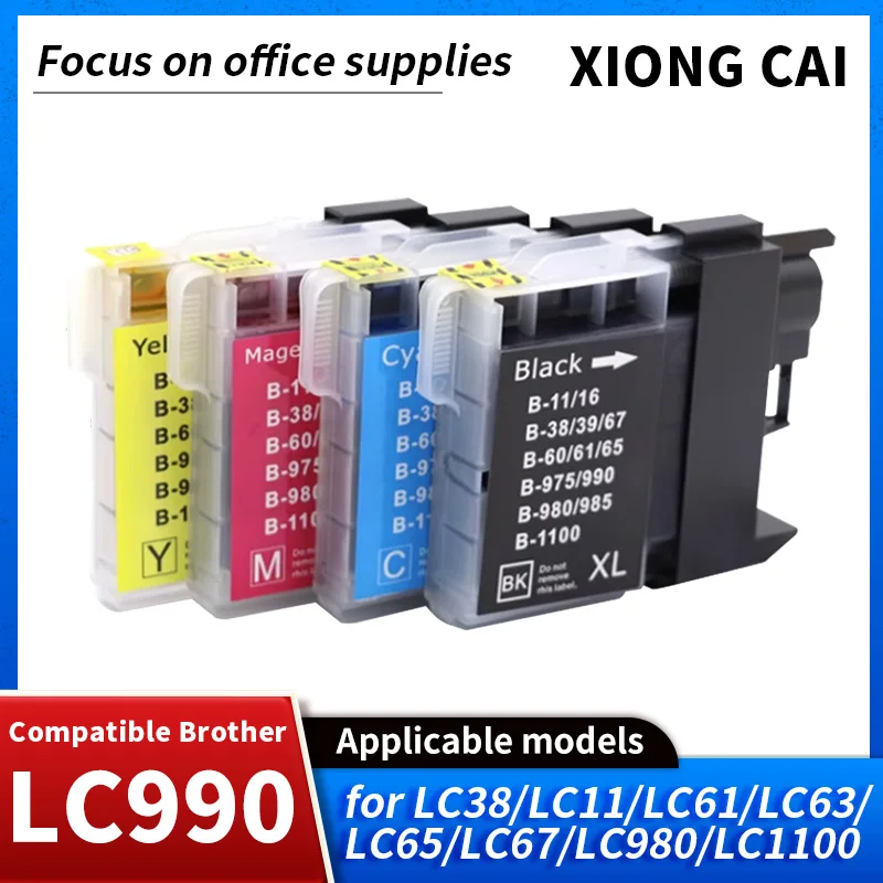 Compatible ink Cartridge for brother DCP- J140W/145C/165C/185C/195C/197C for LC38/LC11/LC61/LC63/LC65/LC67/LC980/LC1100/LC990