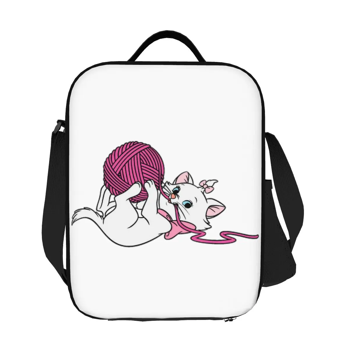 

Custom Cartoon Aristocats Animation Marie Cat Thermal Insulated Lunch Bag Portable Lunch Container Multifunction Bento Food Box