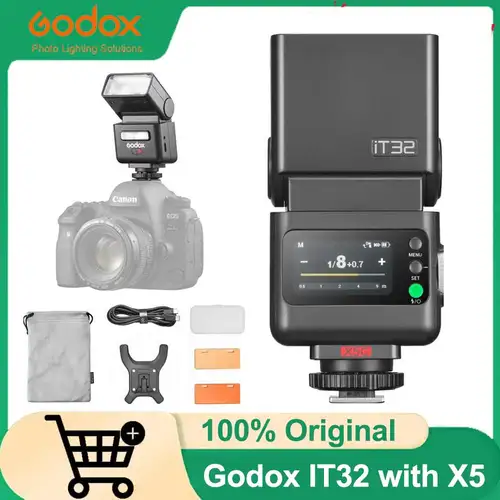 Flash de cámara GODOX iT32 TTL con disparador inalámbrico X5, receptor incorporado de 2,4 GHz, pantalla táctil LCD, Compatible con la serie Godox X