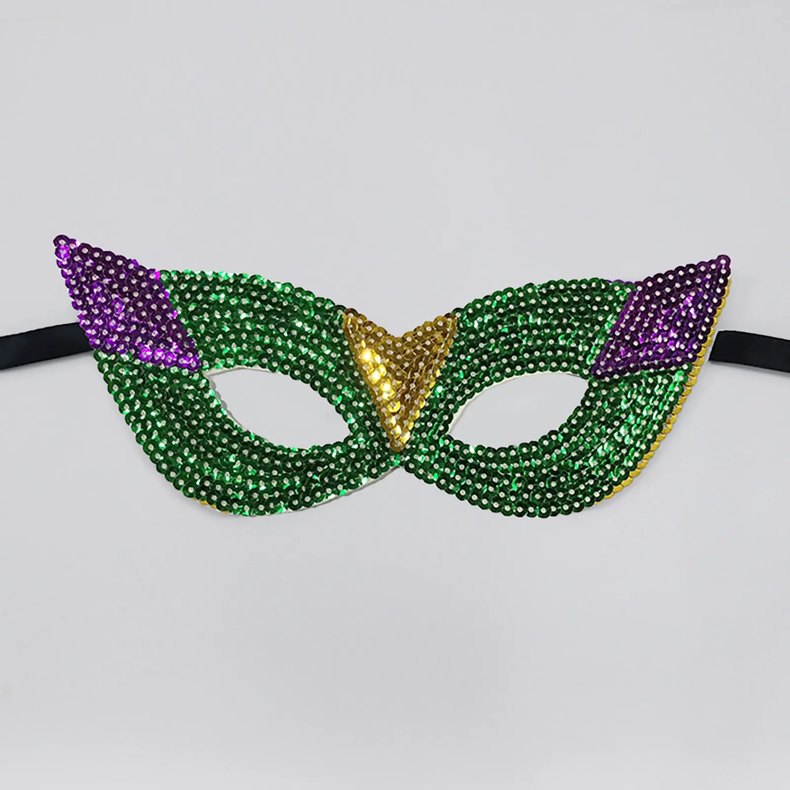 Nightclub Party Supplies Sequins Mask Hollow Out Color-Matching Half Face Mask Plastic Makeup Venice Masquerade Masks Gift