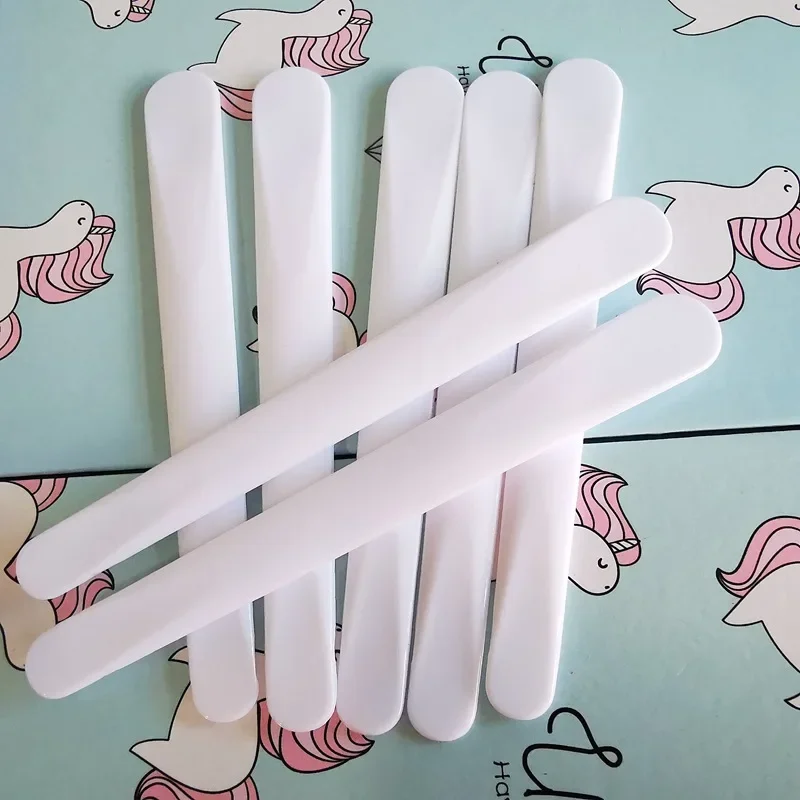 10Pcs Disposable Cosmetic Spatula, Curved Scoop Mask Cream Spoon, Eye Cream Stick, Portable Facial Makeup Beauty Tools