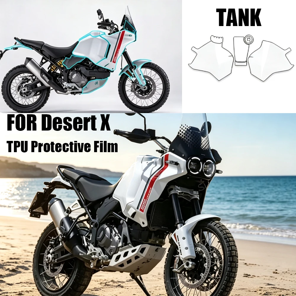 TPU PPF Bodykit Protection Desert X Motorcycle Accessories Paint Protective Film Invisible Paint Film For Ducati DesertX