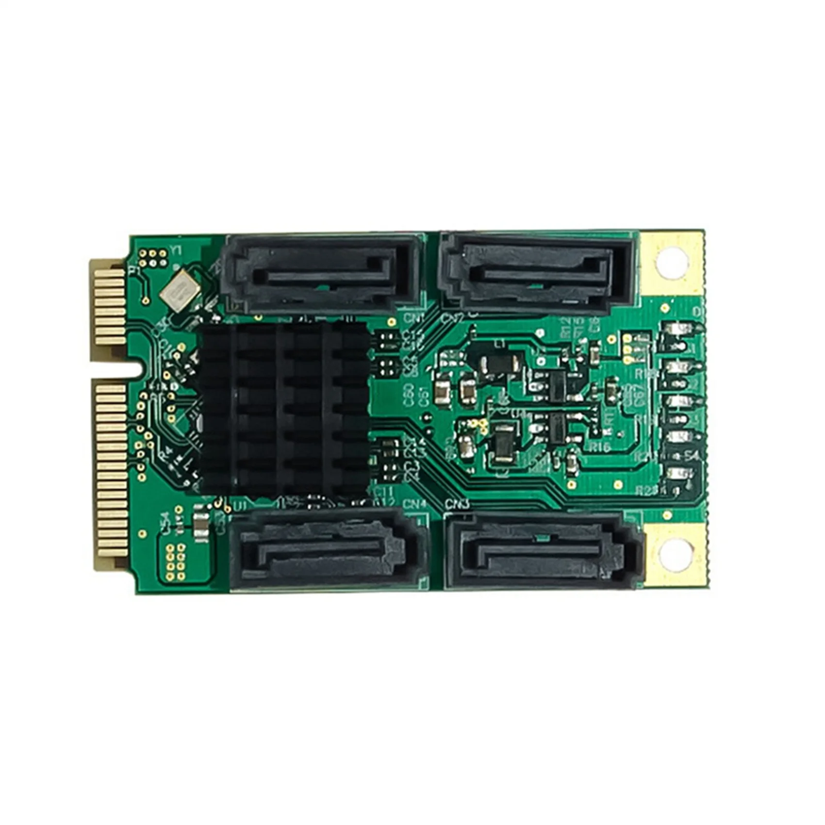 AEE7-Pcie To 4 Ports SATA3.0 6Gbps Hard Disk Adapter Card Mini PCI Express To SATA 3.1 Controller Expansion Card