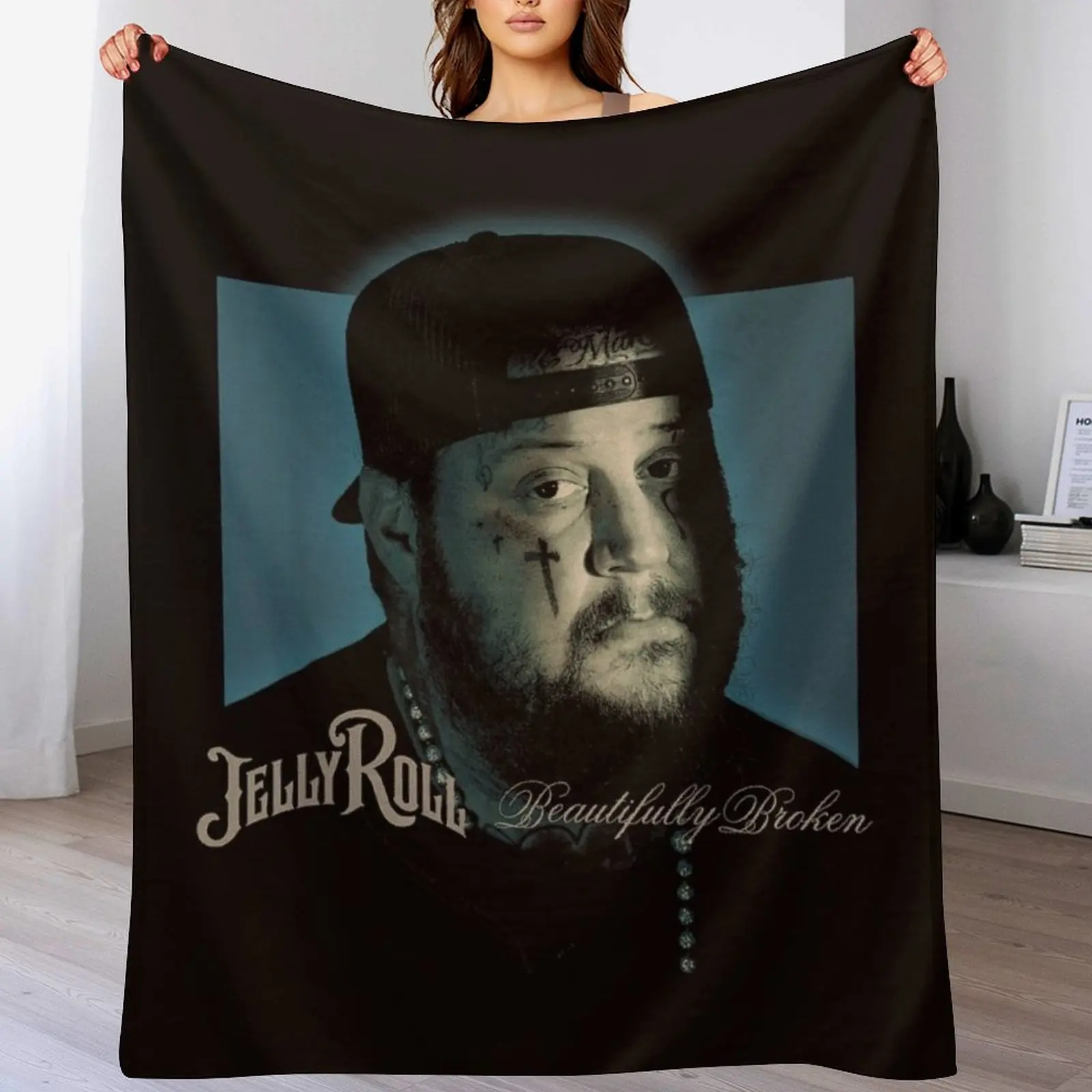 

Jelly Roll Vintage Classic Throw Blanket Portable Lightweight Blanket for Travel Camping