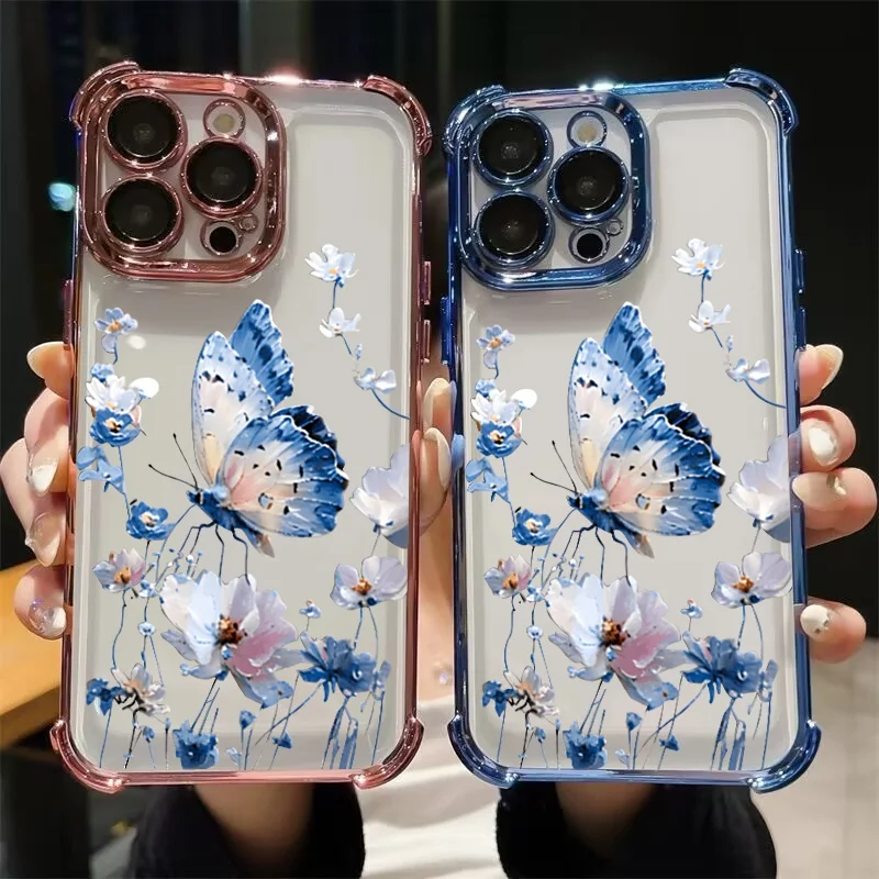 Красочный чехол для телефона с бабочкой для VIVO V50 V40 Lite V23 V25 V27 V30 Pro V29E S15 S16, модный противоударный чехол с рисунком