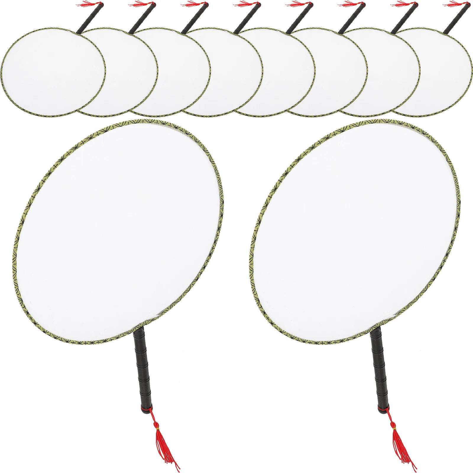 

10Pcs DIY Handmade Painting Fan Blank Kids Drawing Fan Art Craft Vintage Paddle Fan White Wedding Party Favors Creative Gift