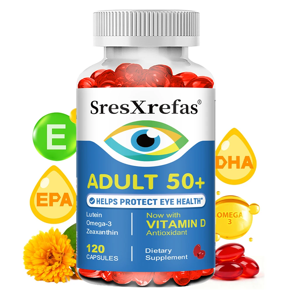Lutein Capsules - with Zeaxanthin and Omega‑3 Extract - Supports Eye Health, Helps Relieve Eye Strain, Improve Vision Health
