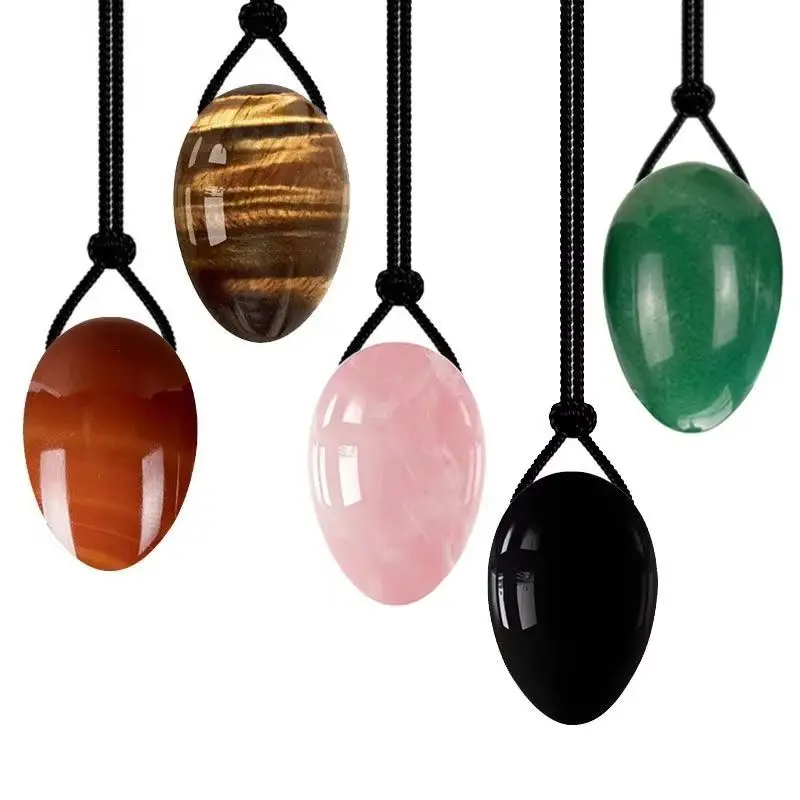 

3Pcs/Set Natural Rose Quartz Yoni Egg Set Women Kegel Exercise Jade Egg Vaginal Muscle Tightening Ben Wa Ball Kegel Egg With Box