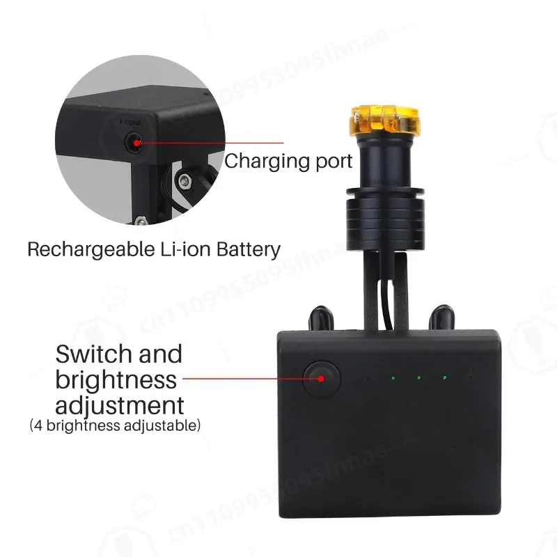 Clip-on LED Medical Head Light, 5W Wireless Rechargeable, Surgical Loupe Lamp, For Oral and Plastic Surgery, Bright Adjustable
