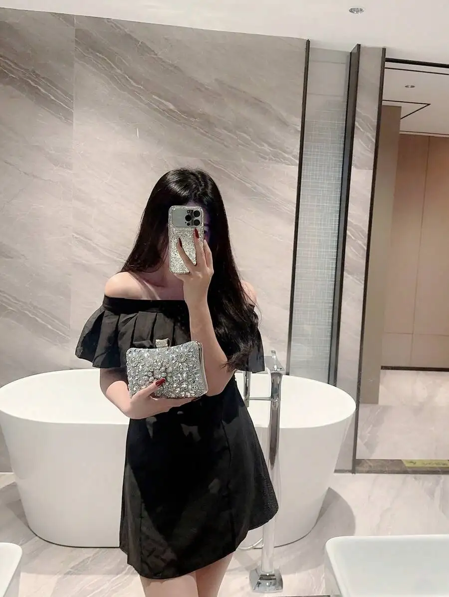 

Rhinestone Clutch Bag Mini Evening Bag For Women Party Dinner Wedding