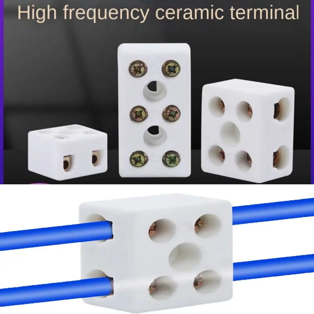 1 In 1 Out 2 In 2 Out 250V 2 Position 5 Hole Wiring Terminal Block Row 10A-150A Electrical Copper Screw Wire Connector Terminals