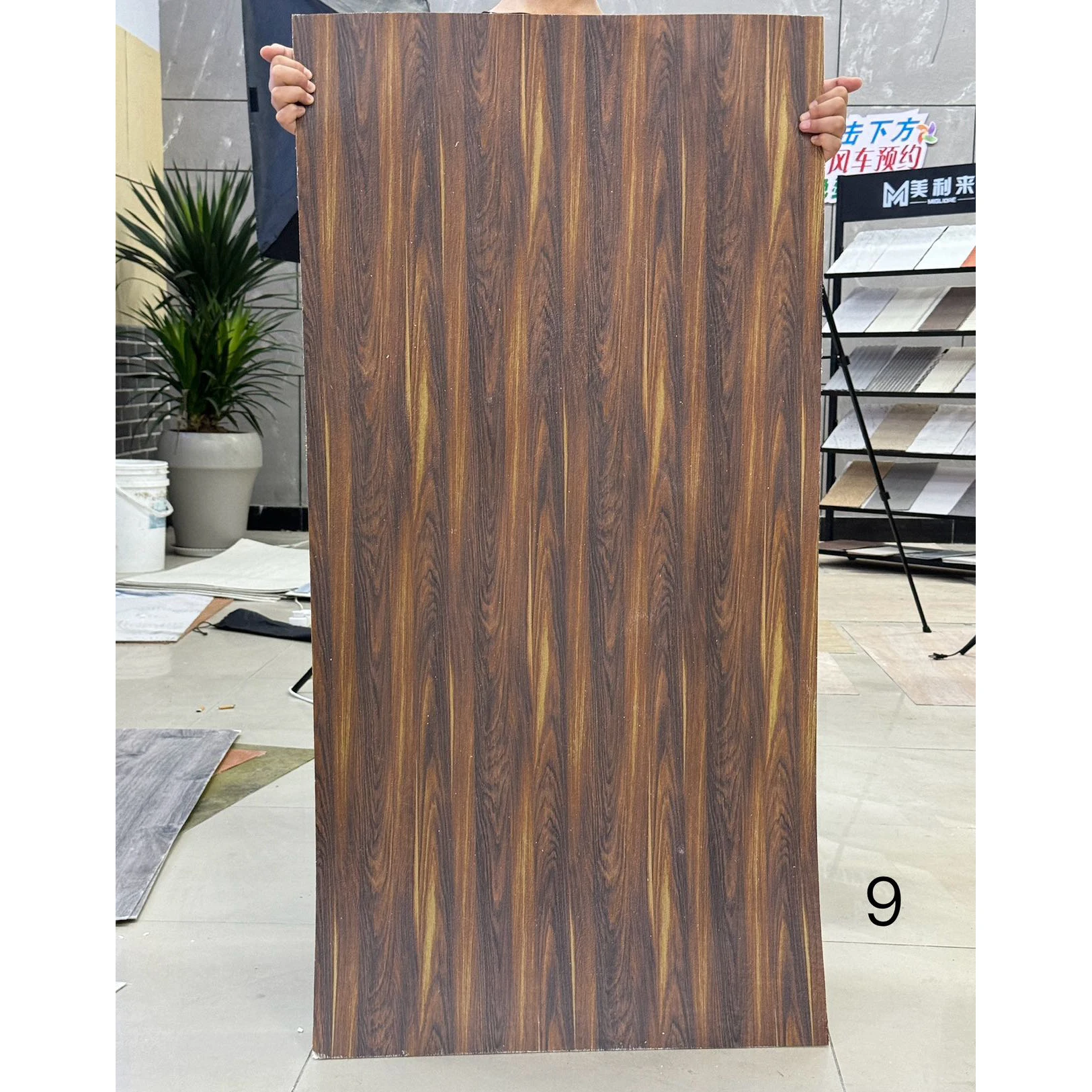 لوحة حجرية ناعمة تقليد الخشب MCM مادة ديكور مرنة داخلية من الدرجة الأولى