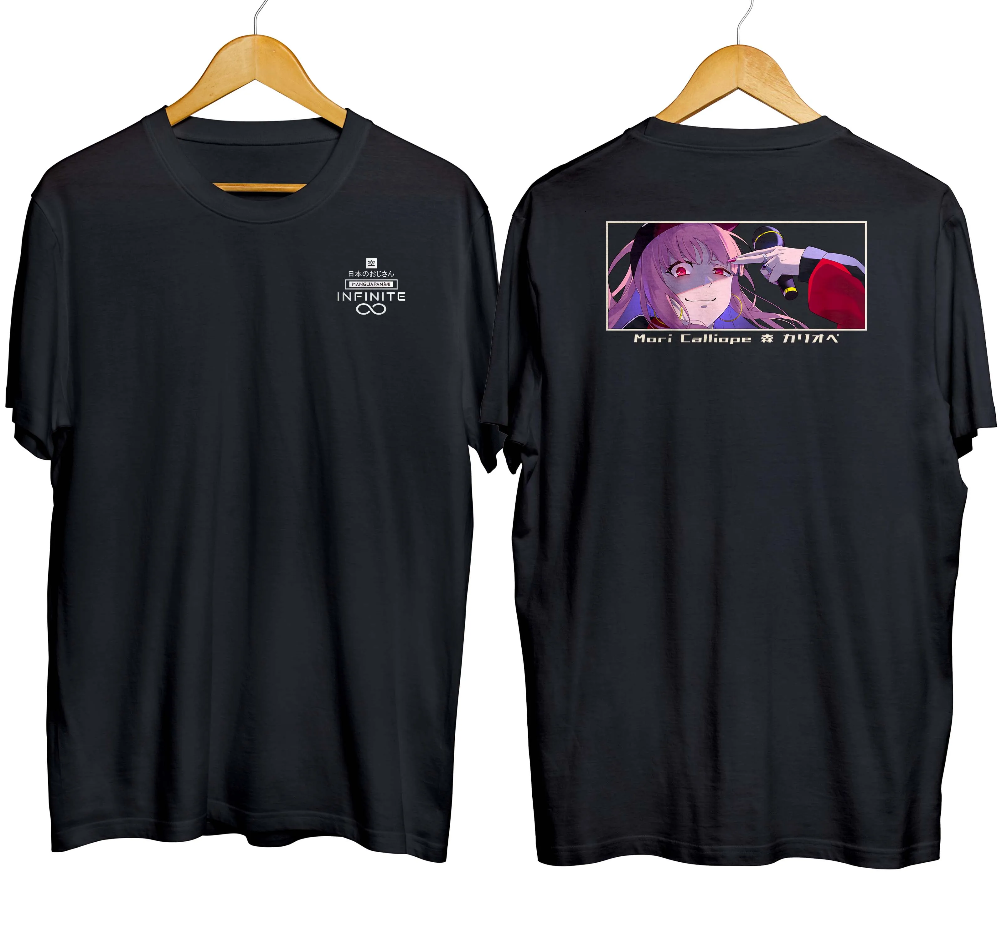 T-shirt distroanime vtuber MORI CALLIOPE MISS MORI - HOLOLIVE ENG 100% cotton combed 30s