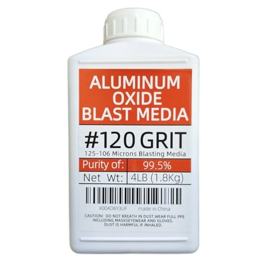 

#120 Grit Aluminum Oxide Sandblasting Medium 4 Lbs/1.8 Kg Fine Sandblasting Medium - Application: Used As Abrasive And Medium F