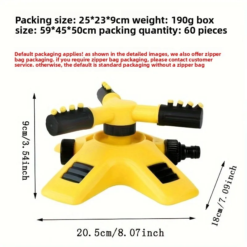 360 Degree Automatic Rotating Water Pipe Set Garden Lawn Sprinkler Yard Large Area Coverage Watering Irrigation Spraye