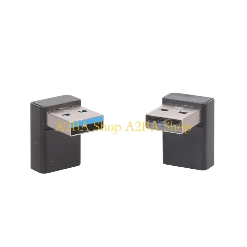 A2BA 2 Piece Aluminum Alloy USB3.0 Male to Type C Female Connector Charging Adapter