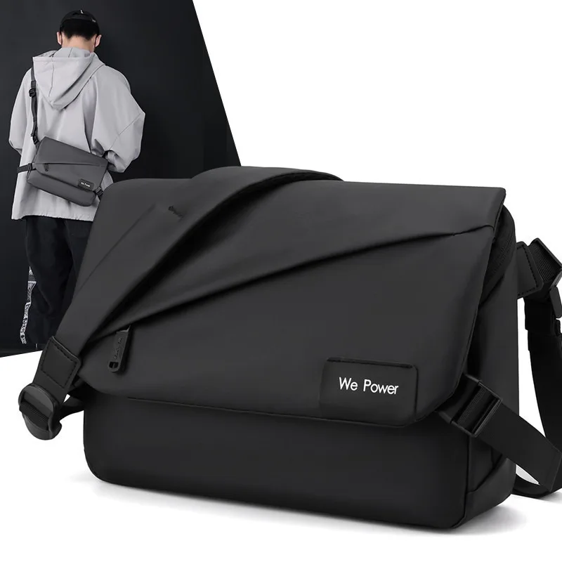 

Men's simple crossbody bag, fashionable shoulder bag, large capacity water-resistant messenger bag, business briefcase