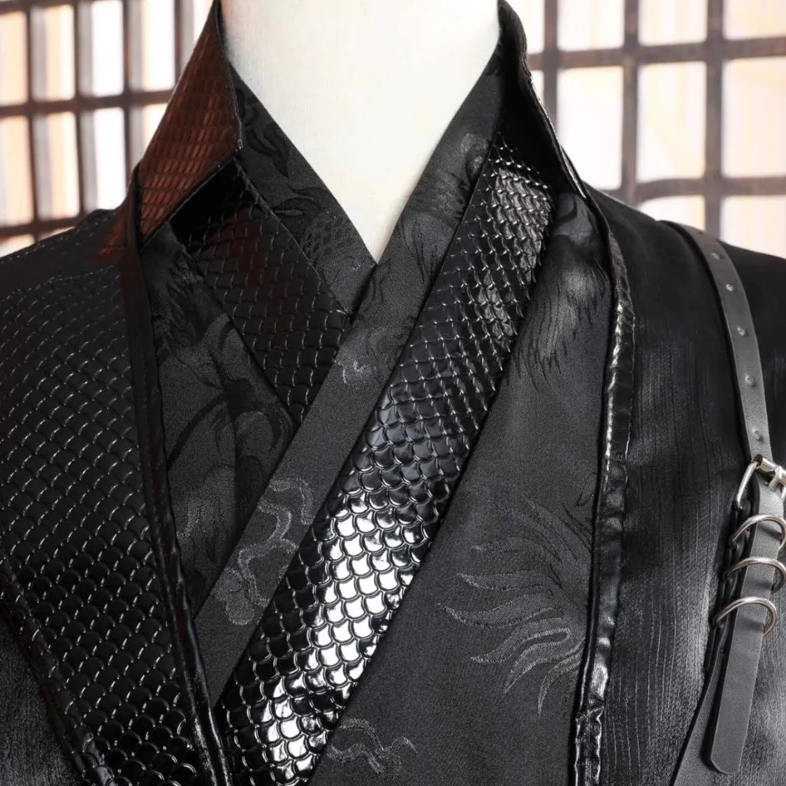 He Xuan Male Carnival Cosplay Costume Adult Chinese Traditional Vintage Hanfu Black Sets Tian Guan Ci Fu Gothic Party Outfit