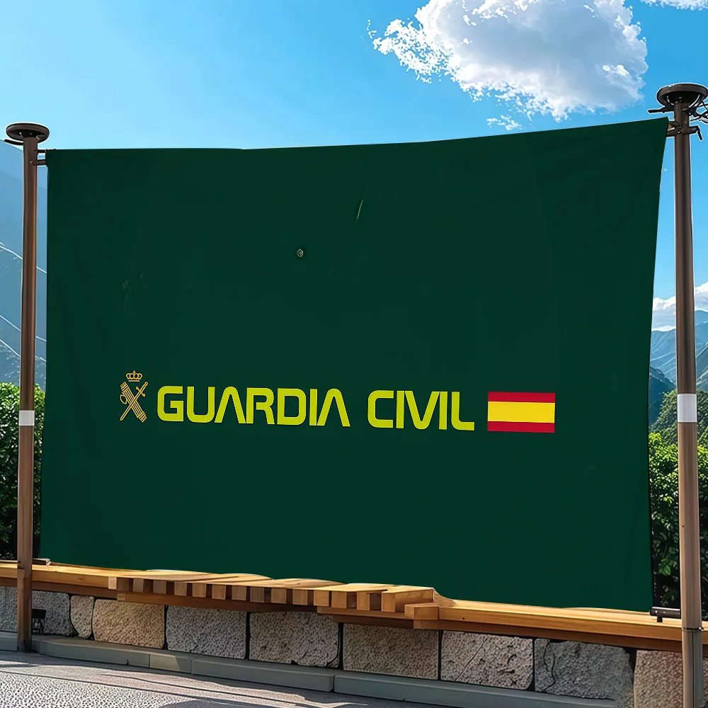 Cool S-Spanish C-Civil G-Guard Flag Tapestry Outdoor Party Bedroom Living Room Dormitory Decorative Themed Wall Hanging Banner
