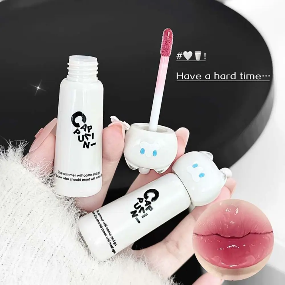 New Moisturizing Cat Lip Gloss Smooth Long Lasting Lip Glaze 4 Shades Highly Pigmented Mirror Lip Glaze Daily Use