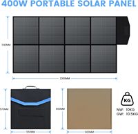 Ctolity 400W Portable Kit Solar Panel Foldable, 100W 200W Solar Generator For Camping Power, 18V Voltage, IP65 Waterproof,