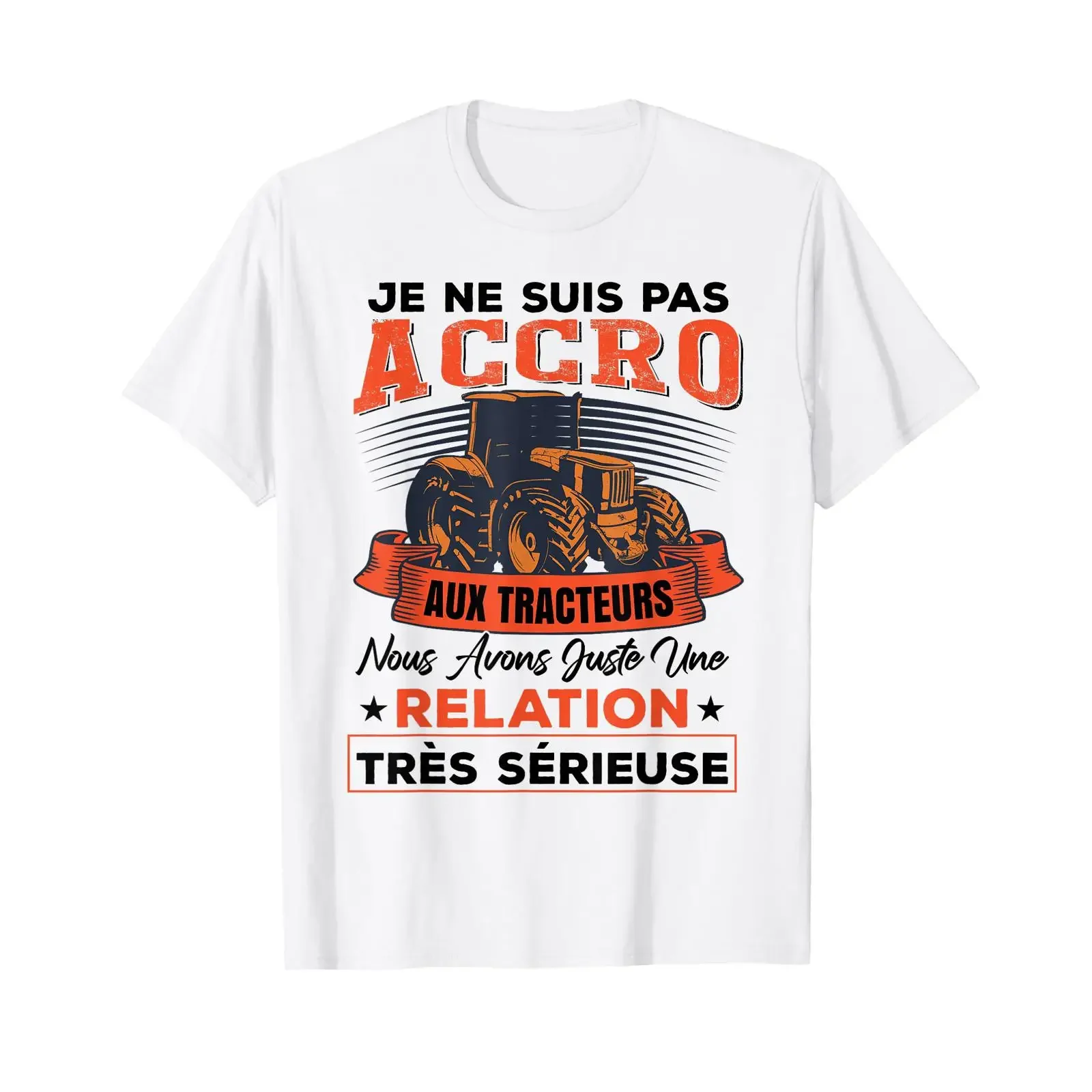 Farming Humor Farmer Driver Tractor T Shirt white S vintage Washed Unisex Comfortable Stretched Casual streetwear Versatile