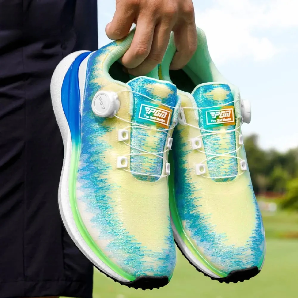 

PGM Обувь для гольфа Мужская спортивная обувь Супермягкая межподошва из попкорна с кружевной ручкой Дышащая и противоскользящая обувь для гольфа XZ415