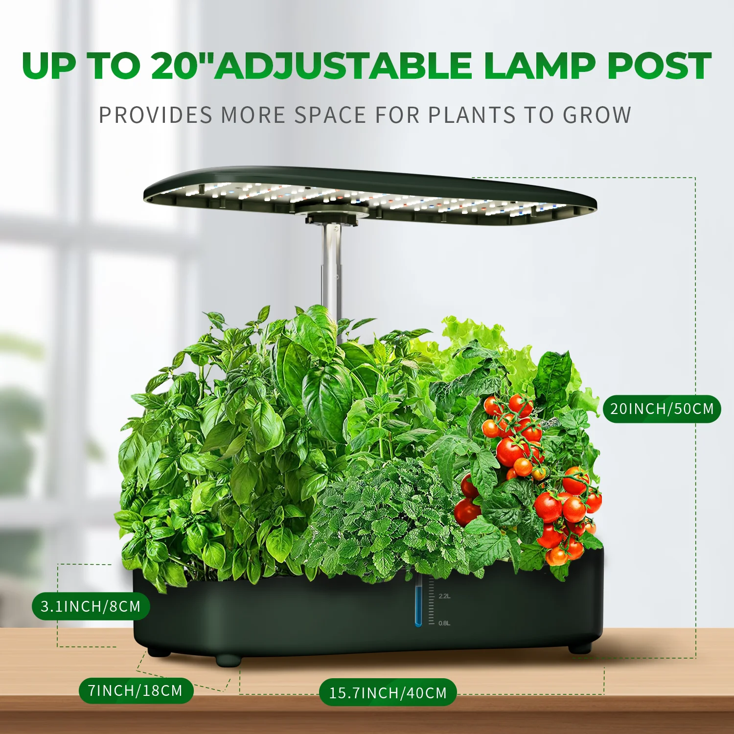 Hydroponic Growing System, 12-Pod Indoor Garden with 24W LED Grow Light,Smart Touch Control, 3 Growth Modes, Custom Timer, and Automatic Water Pump for Easy Indoor Gardening