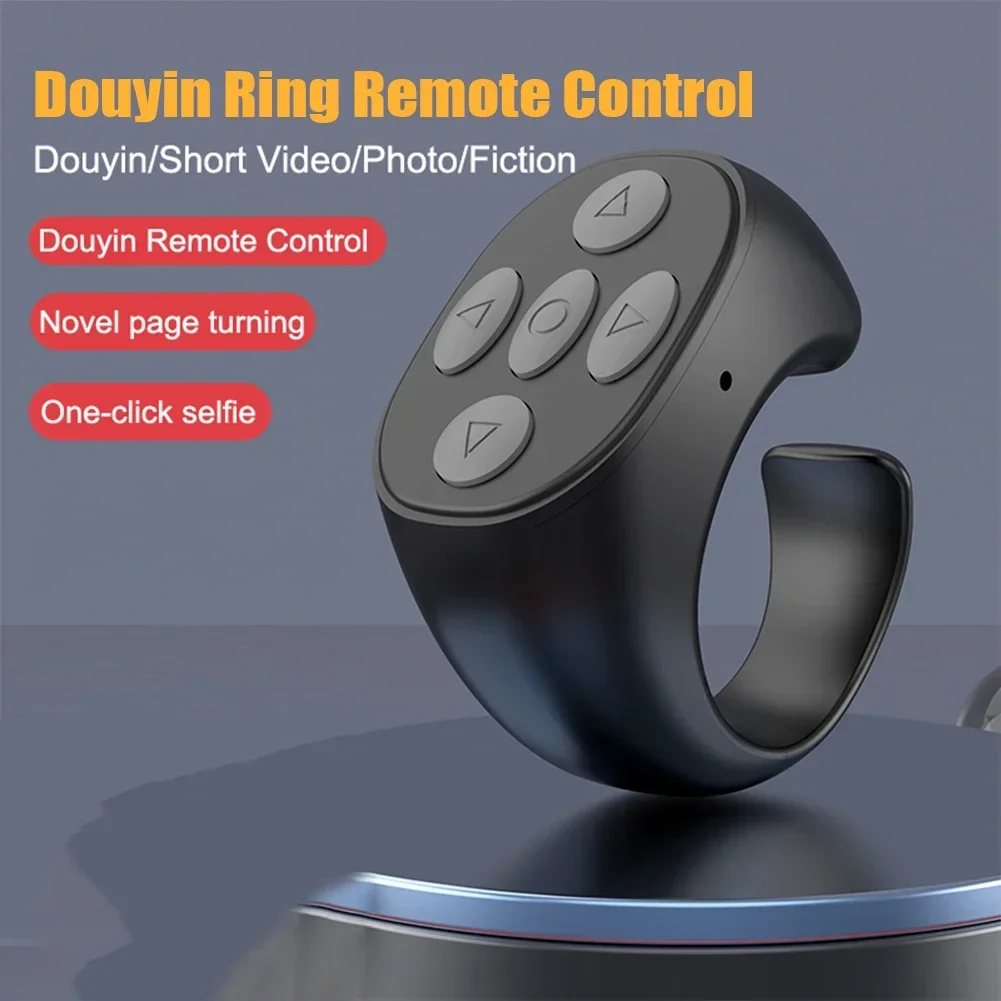 10M Page Turning Ring Roller Camera Shutter Music Controller for Xiaomi Apple Tiktok Scrolling Ring Mobile Selfie Remote Control