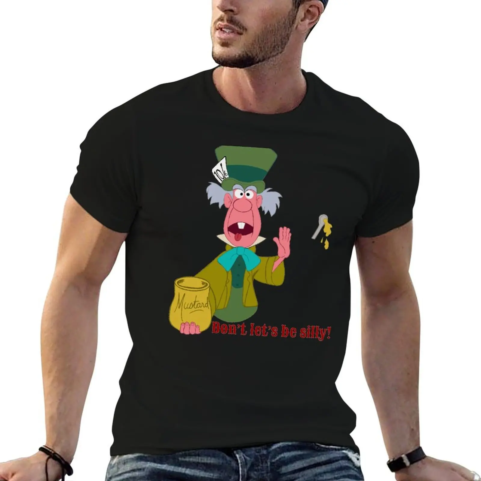 Mad Hatter! MUSTARD! T-Shirt plus size tops anime outfits for men