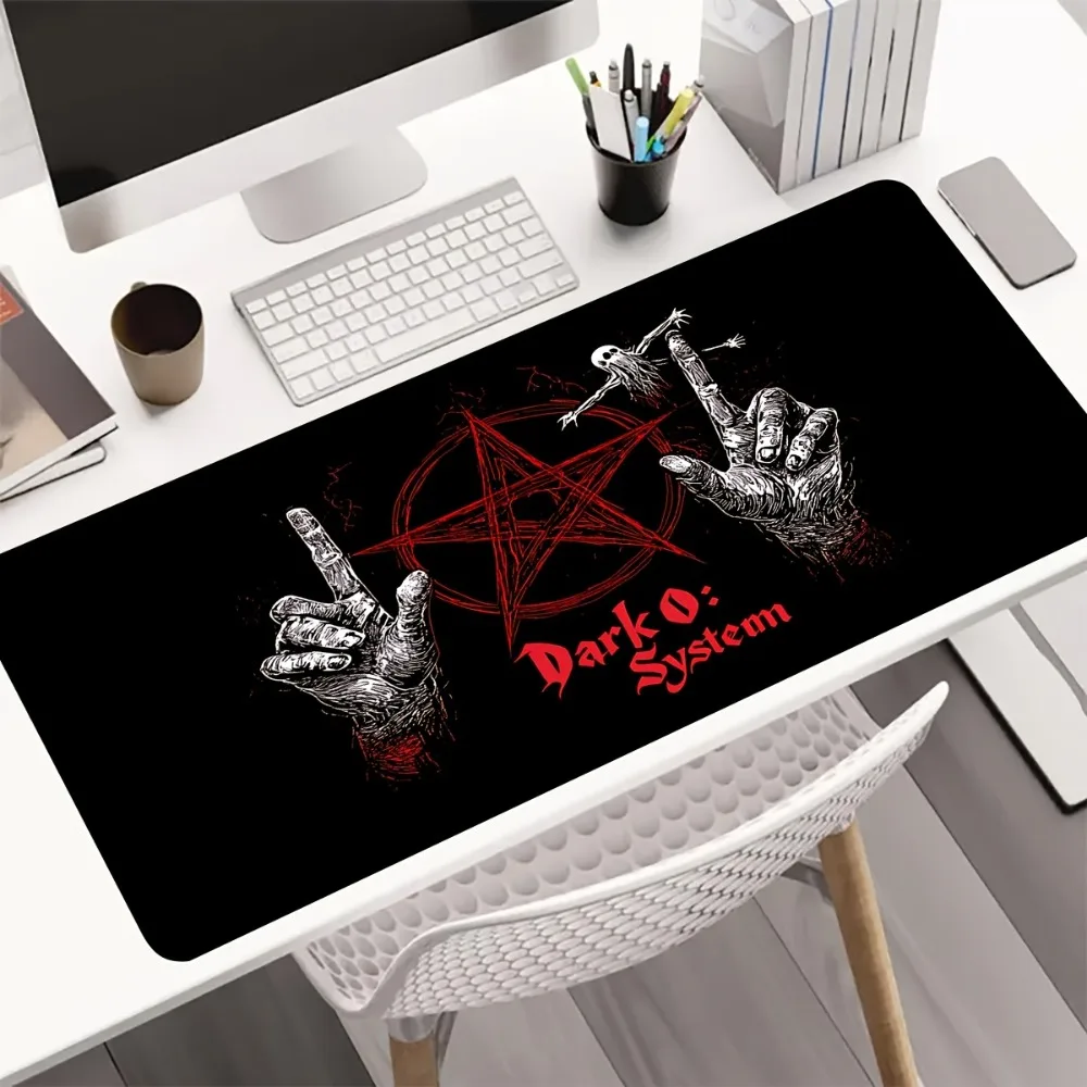 Durable gaming mouse pad with anti-slip surface, featuring the secret pentagram and devil's horn design love and deepspace
