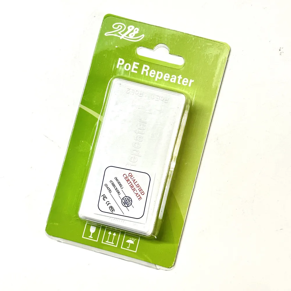 2 Port PoE Extender 100Mbps Poe Repeater for Ip Port Max Extend 100m Transmission Extender for NVR IP Camera