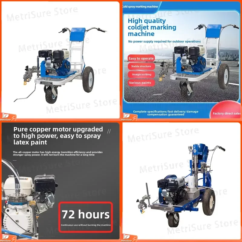High Pressure Cold Spray Road Marking Hand Push Thermoplastic Line Striping Equipment for Pavement Marking and