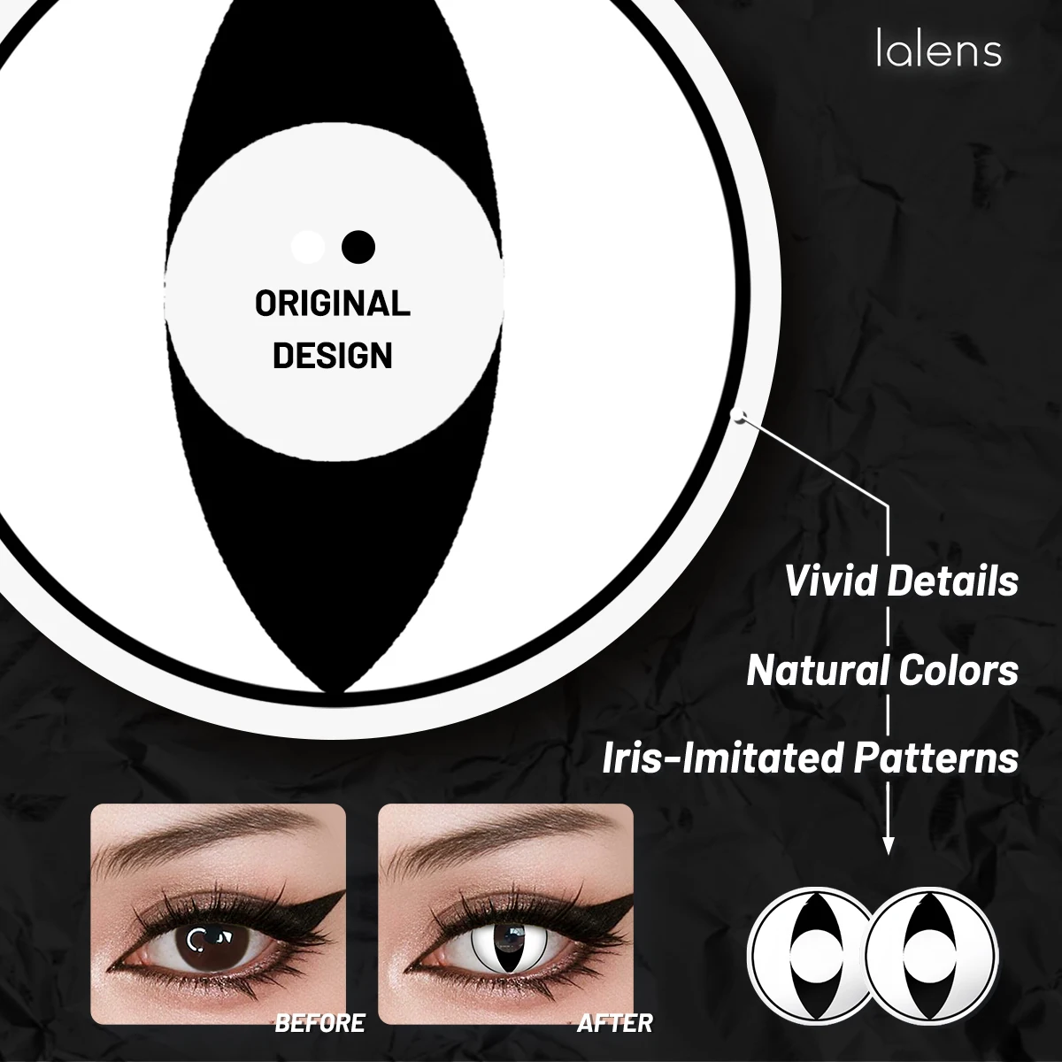 VISUASHOW Katzenaugen-Kunstlinsen mit kleiner Pupille, 1 Paar, weiche Linsen, Anime-Cosplay für Coser, Alltag, Halloween-Party, Augenschönheit – Detail 13