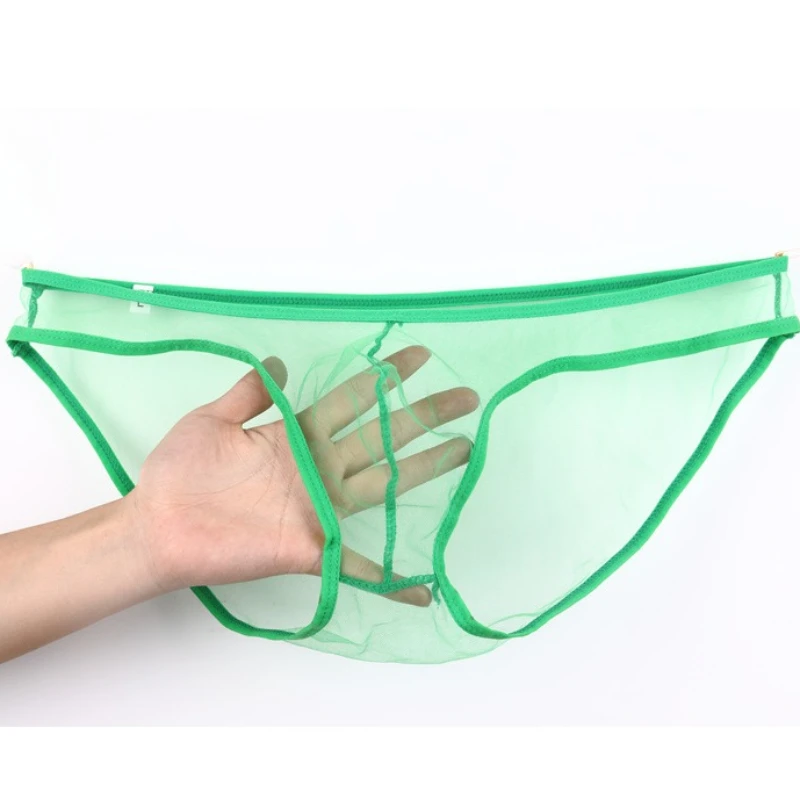 

Low Rise Mens Ultra-thin Sexy Underwear Transparent Fishnet Male Mesh Convex Pouch Underpants Sissy Panties Ropa Interior Hombre