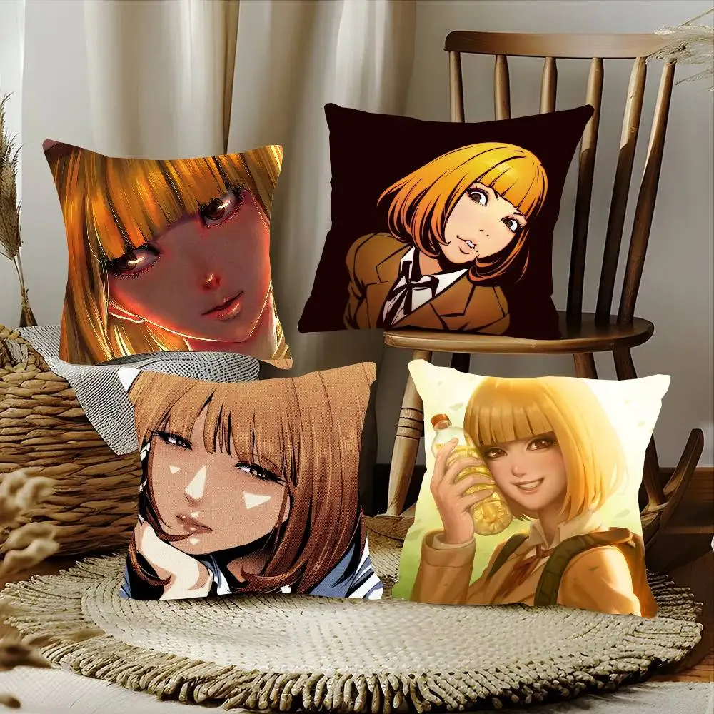 Midorikawa Hana Anime P-Prison School Pillow Case Sofa Cushion Cover Room Home Decoration