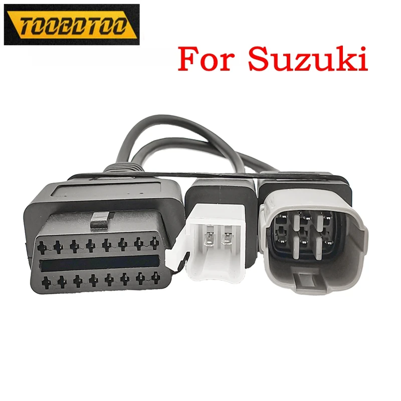 

Новейший мотоцикл для SUZUKI 4Pin + 6Pin OBD2 диагностический инструмент адаптер разъем кабель