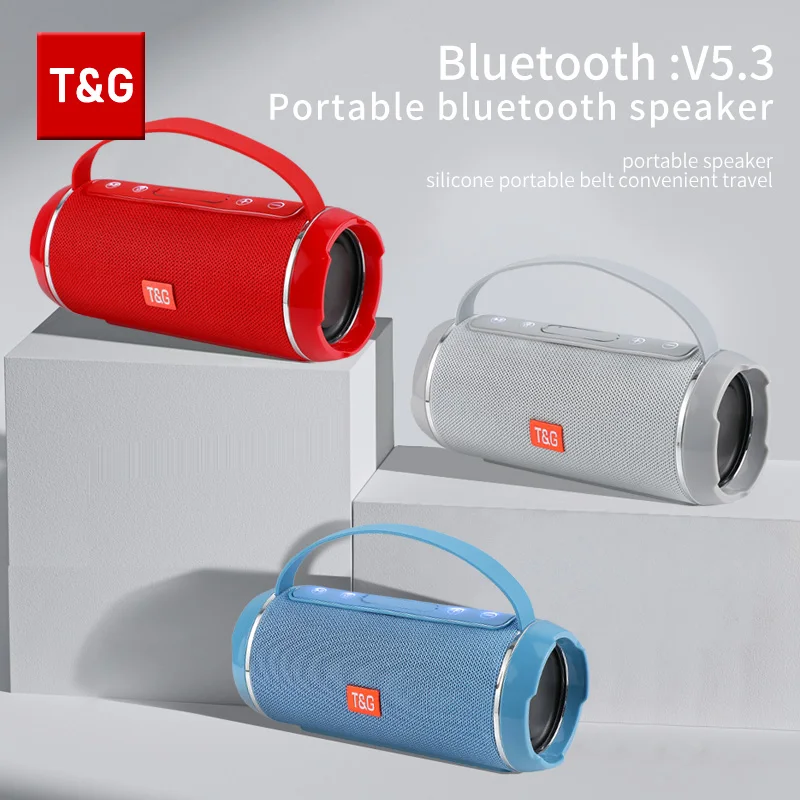 Bluetooth-Колонка TG116C, Беспроводной Мощный Бумбокс для улицы, с сабвуфером, с поддержкой радио, 3D