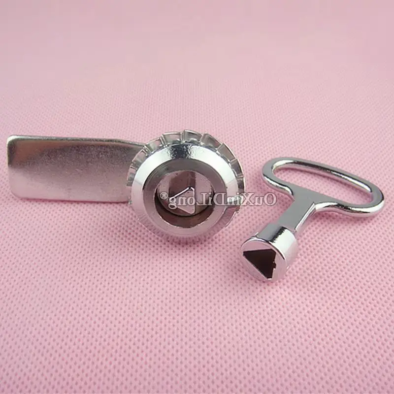 Brand New 10PCS Zinc Alloy Cam Locks Triangle Electrical Box Lock Camper Drawer Cabinet Toolbox Locks Industrial Door Locks