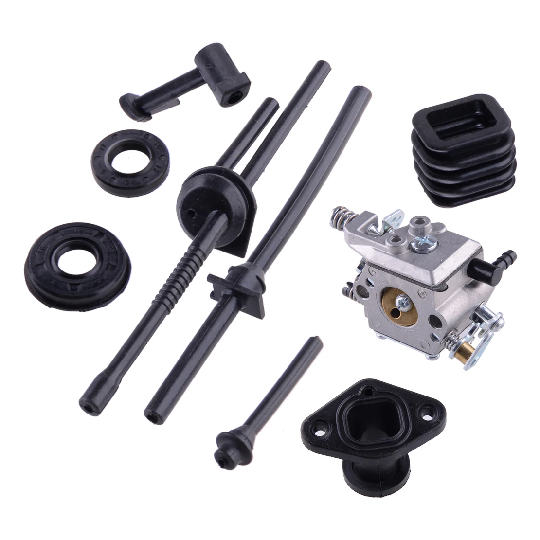 Kit de Carburador Carb Filtro de Óleo Combustível Linha Vedação Apto para Motosserra Chinesa 2500 25cc Novo
