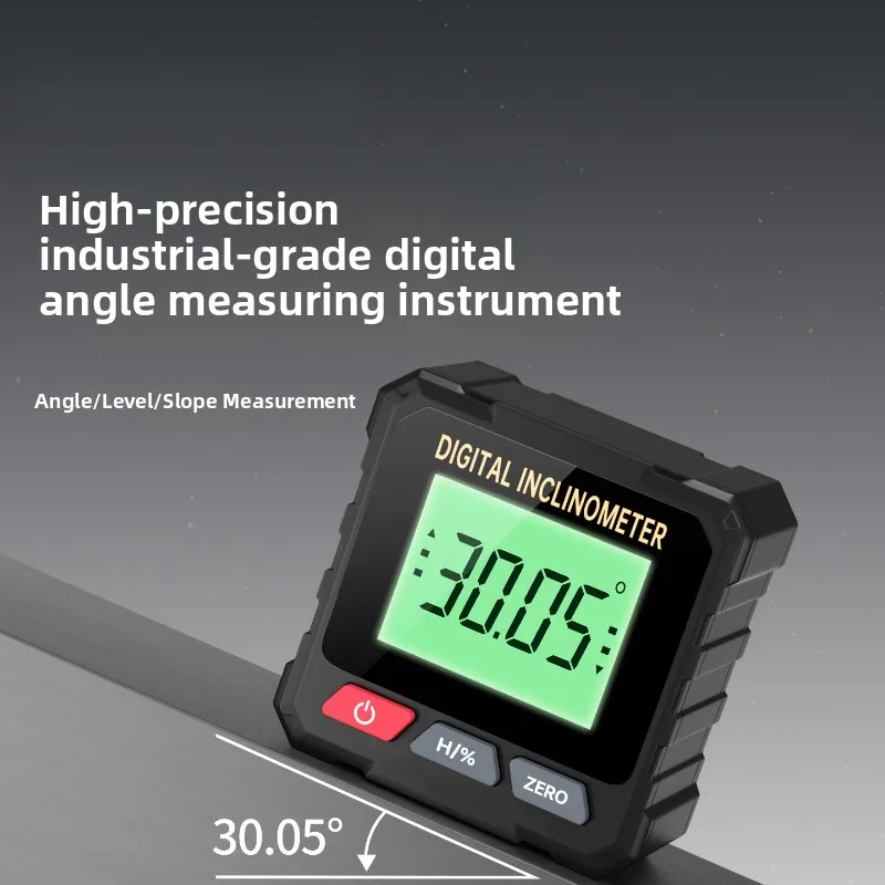 Digital Inclinometer Angle Measuring Instrument High‑precision Electronic Slope Level Gauge 4‑side Magnetic Base