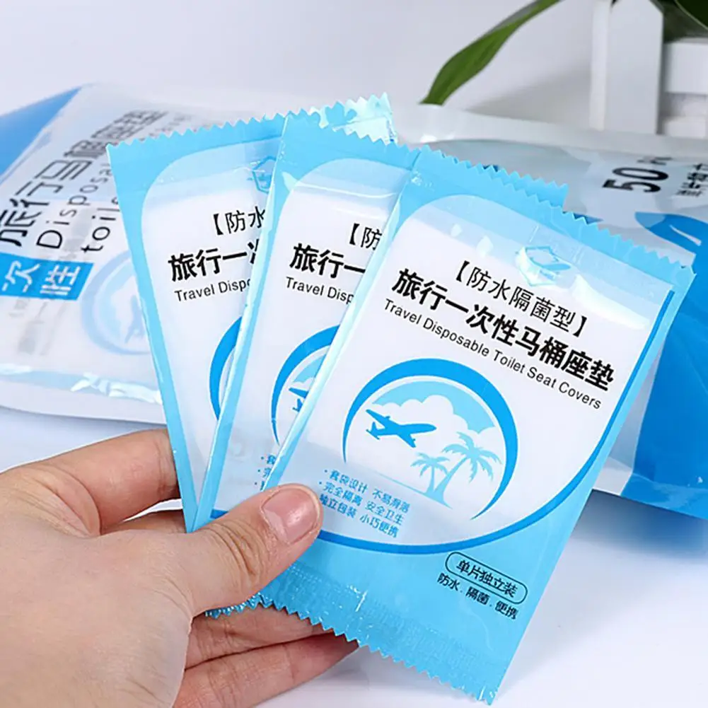 50Pcs/Set Great WC Pad Widely Applied Hygienic  Toilet Mat Travel Disposable Toilet Seat Pad   for Home  Toilet Seat Cover